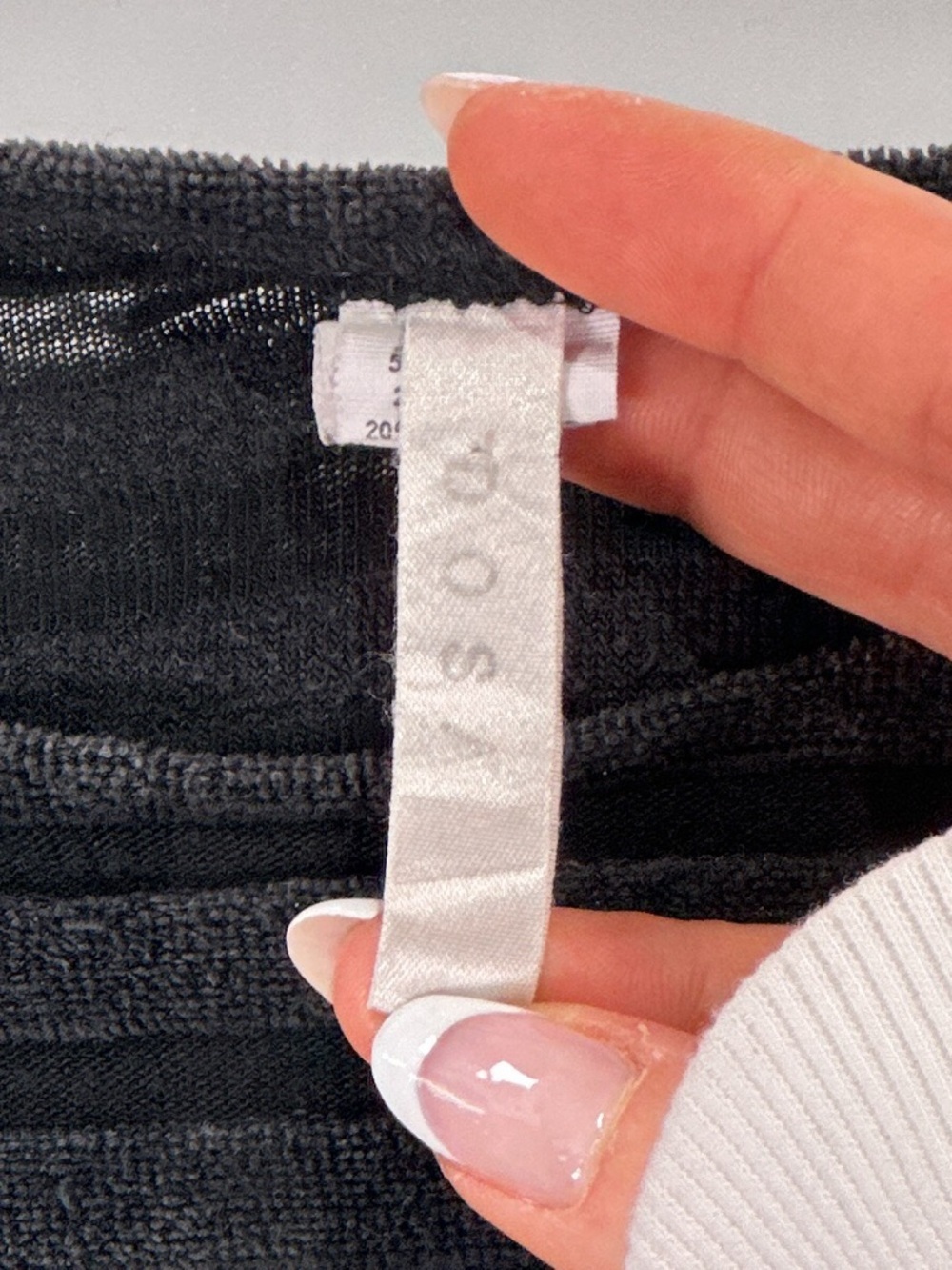Striped Black Ribbed Top with COS Tag - Picture 5 of 10